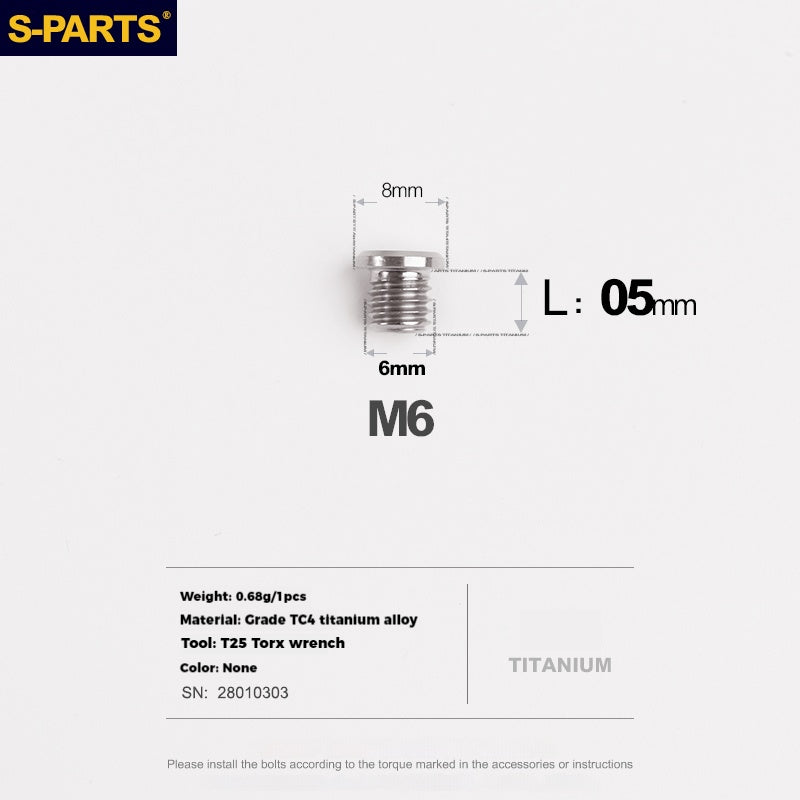 S-PARTS Titanium Alloy Oil Port Screws Shimano Sram TRP Mountain Brake Levers Shimano Road Shift Levers