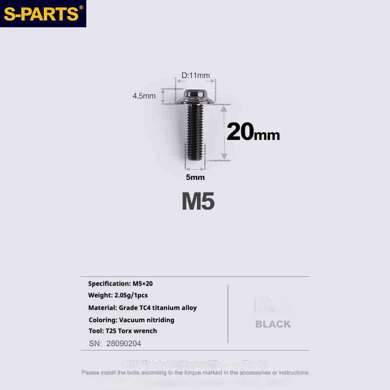 SPARTS R9270 R8150 R7170 Red Force Rival for Shimano Sram Road Disc Brake Adapter Mount Bolt |Titanium Caliper Fixing Screw