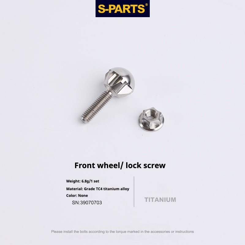 S-PARTS Titanium Alloy Birdy Front and Rear Wheel Positioning Bolt Set