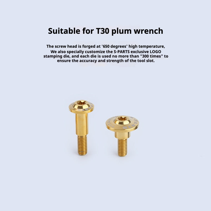 SPARTS A3 Umbrella Head Step Series M6 Titanium Color Titanium Screws Motorcycle Auto