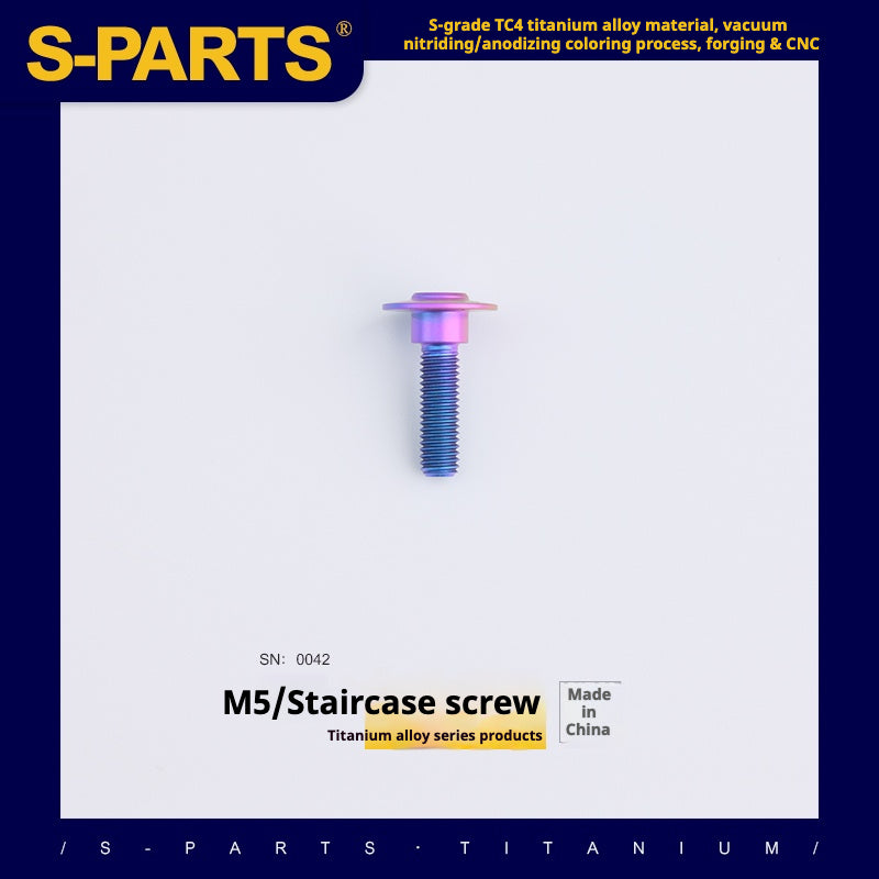 SPARTS A3 Umbrella Head Step Series M5 Candy Color Titanium Screws Motorcycle Auto