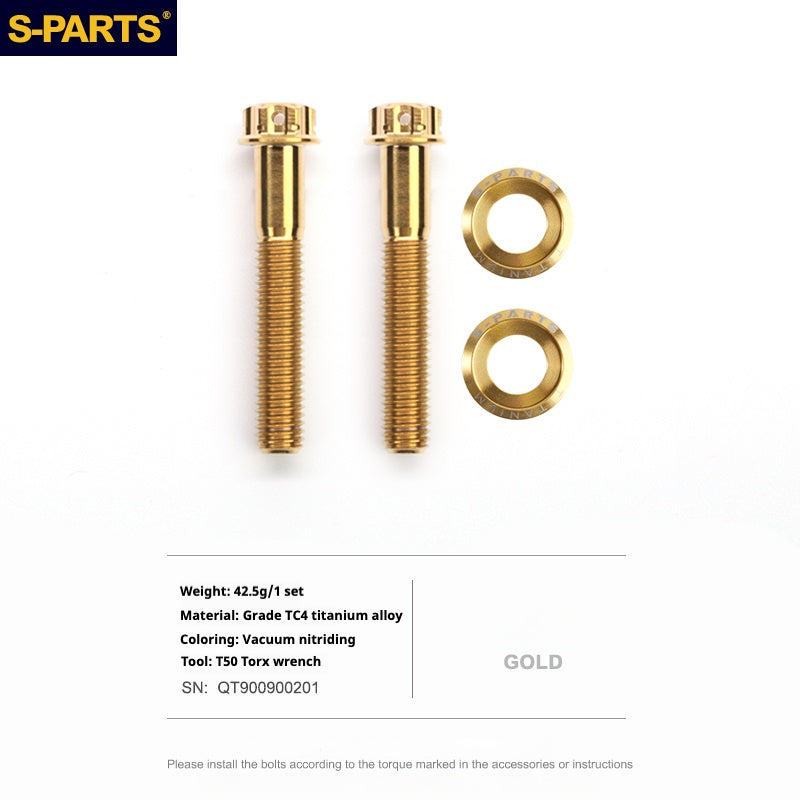 S-PARTS Titanium Rear Axle Bolts Compatible with GOOD TIMES Bicycles and DPSBikes