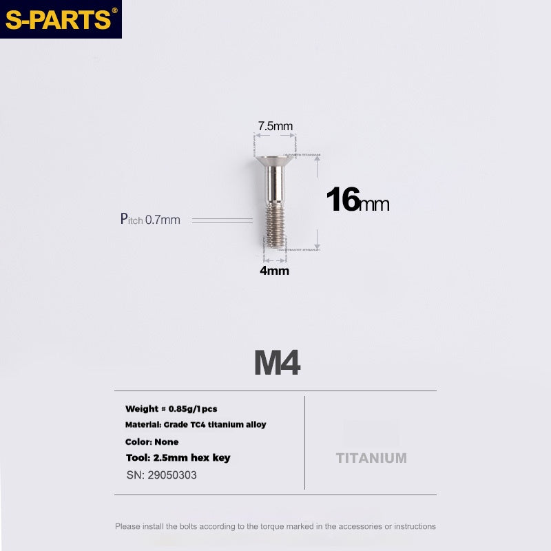 S-parts Stan titanium alloy guide wheel screws SRAM UT DA XT XTR Titanium Rear Derailleur Jockey Wheel Pulley Screw for Shimano Sram