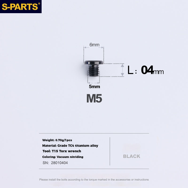 S-PARTS Titanium Alloy Oil Port Screws Shimano Sram TRP Mountain Brake Levers Shimano Road Shift Levers