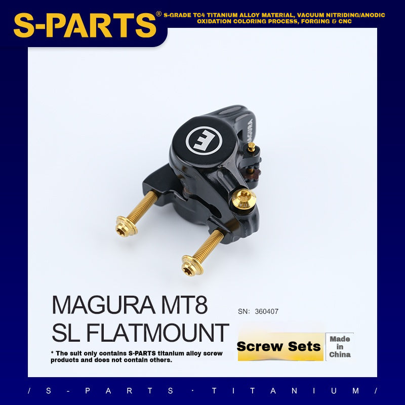 S-PARTS Titanium Alloy Disc Brake Screw Set for MAGURA MT8 SL FM