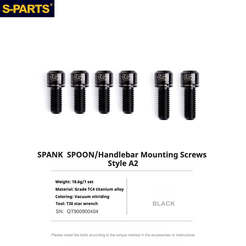 S-PARTS Titanium Screw DMR DEFY/SPANK SPOON /DPSBikes/Street Trial/bmx Handlebar Mounting Screws
