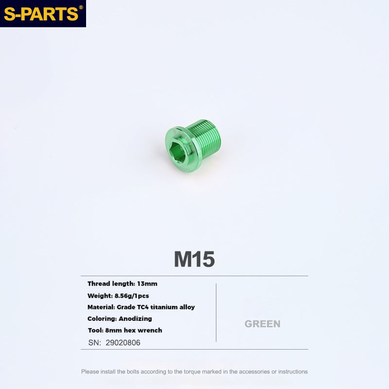 S-PARTS Titanium Splined Crank Screws for SHIMANO Series