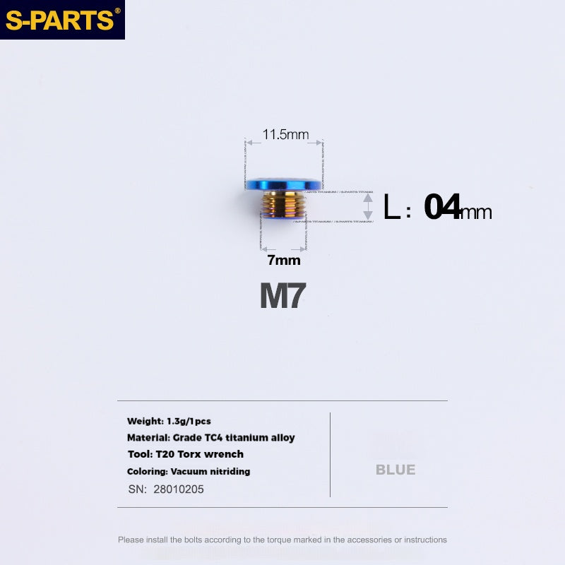 S-PARTS Titanium Alloy Oil Port Screws Shimano Sram TRP Mountain Brake Levers Shimano Road Shift Levers