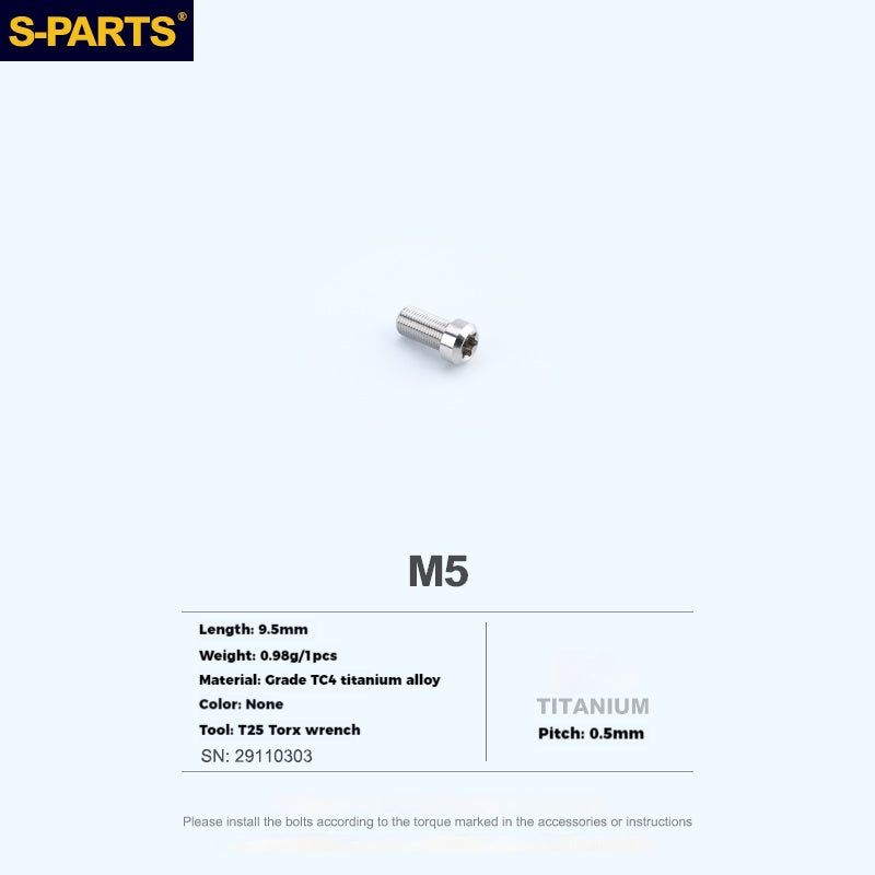 S-PARTS Titanium Alloy SRAM Electronic Shifter Button Controller Screws