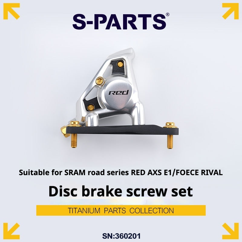 S-PARTS Road Bike Disc Brake Titanium Alloy Screw Set for SRAM RED Force Rival 12-speed AXS