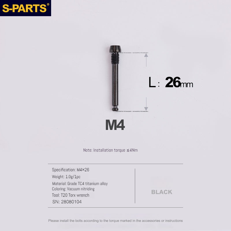 S-PARTS Titanium Brake Pad Pin Retainer for Shimano Sram Magura HOPE Disc Brake