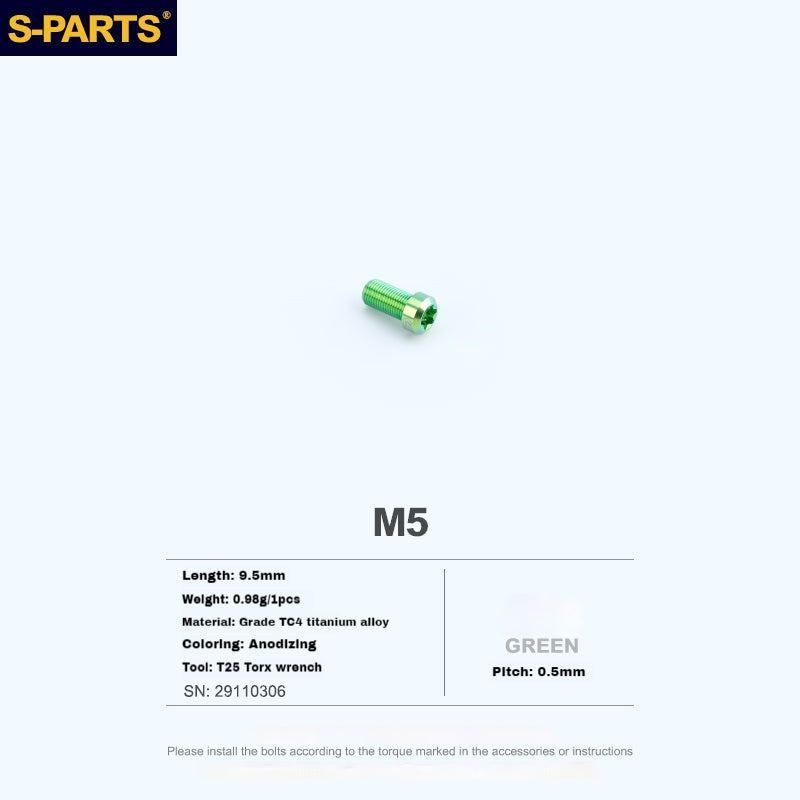 S-PARTS Titanium Alloy SRAM Electronic Shifter Button Controller Screws