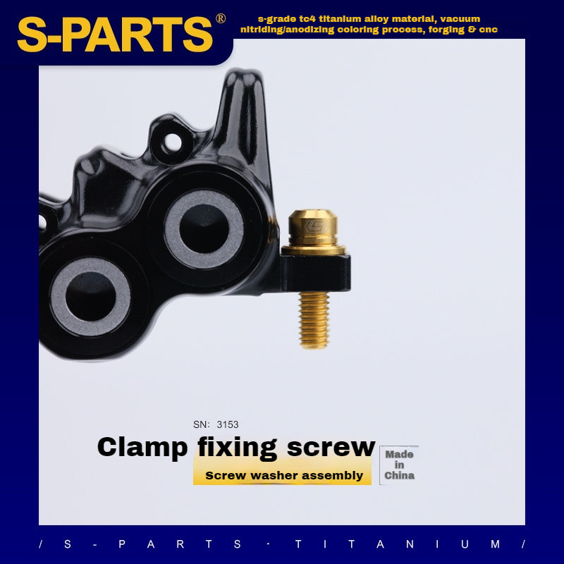 S-PARTS Titanium M6 Step Washer for Disc Brake Hydraulic Disc Brake Shimano SRAM Magura Avid Trickstuff XT SLX XTR Guide Code