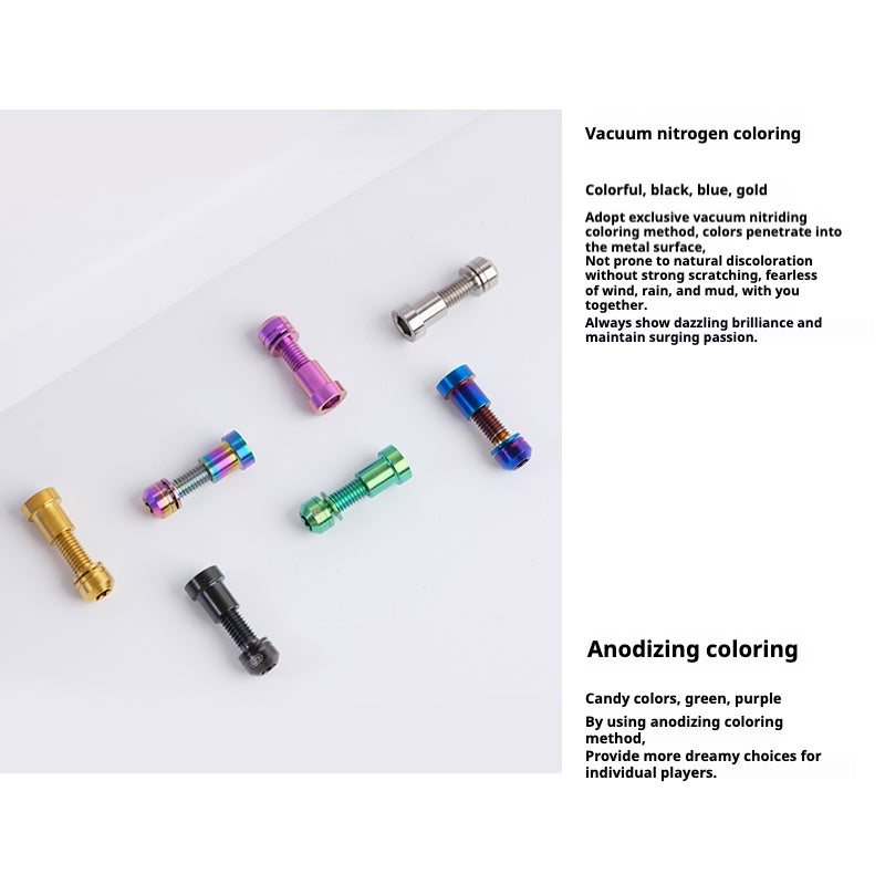 S-PARTS Titanium Lock On Bolt for Integrate Handlebar /Stem | Factor Black Inc Roval SL Cockpit Bontrager XXX Titanium Screw