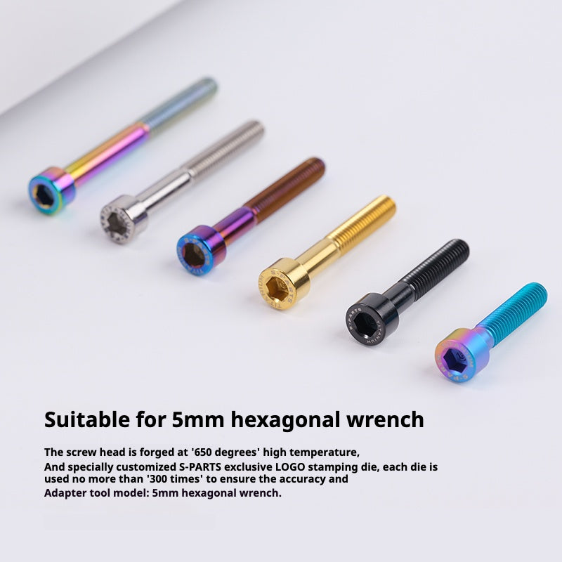 S-PARTS M6x30/40/35/50/60/70 Headset Cover Disc Brake Caliper Titanium Alloy Stem Head Screw