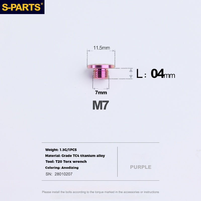 S-PARTS Titanium Alloy Oil Port Screws Shimano Sram TRP Mountain Brake Levers Shimano Road Shift Levers