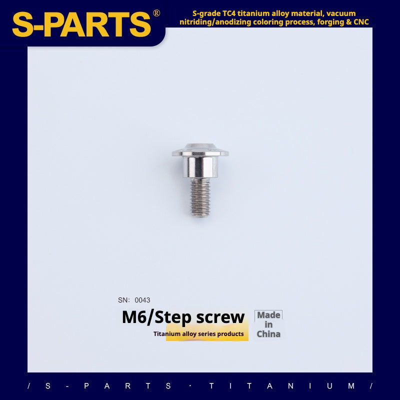 SPARTS A3 Umbrella Head Step Series M6 Titanium Color Titanium Screws Motorcycle Auto