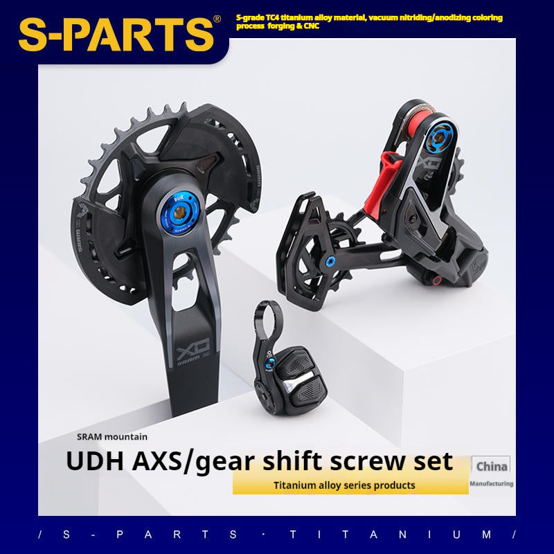 S-PARTS For SRAM MTB XX X0 UDH AXS Shift Drive Titanium Screws Set