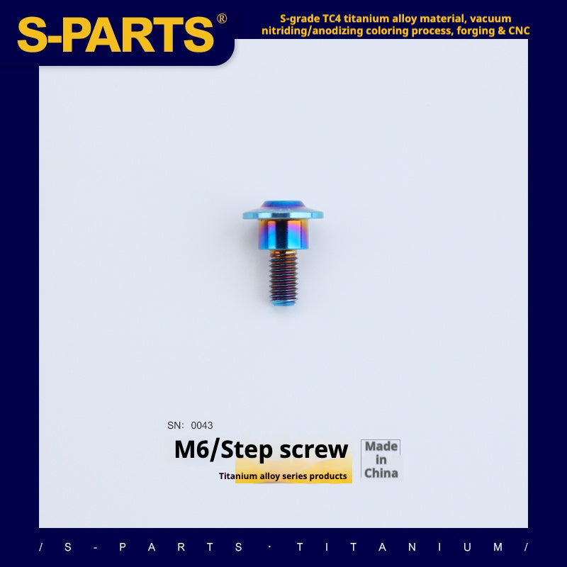 SPARTS A3 Umbrella Head Step Series M6 Blue Titanium Screws Motorcycle Auto