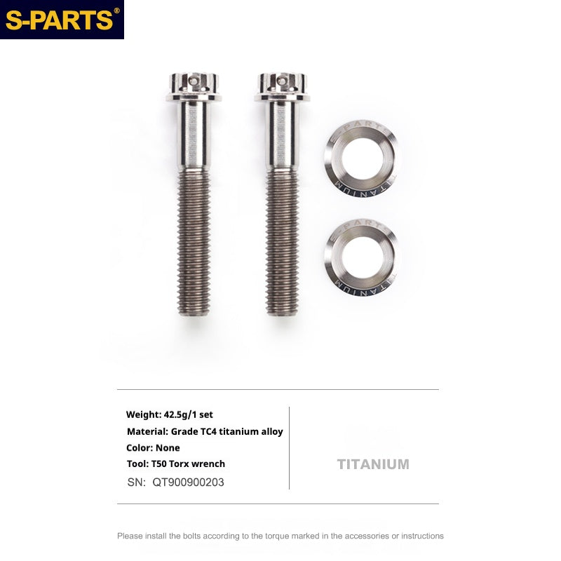 S-PARTS Titanium Rear Axle Bolts Compatible with GOOD TIMES Bicycles and DPSBikes