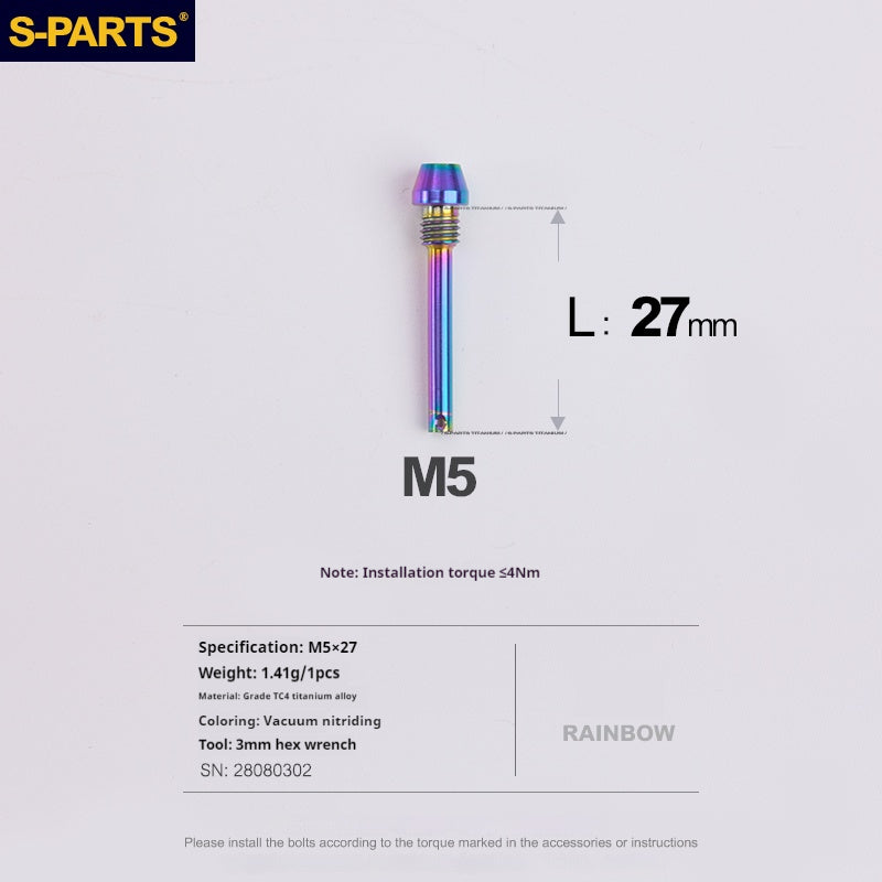 S-PARTS Titanium Brake Pad Pin Retainer for Shimano Sram Magura HOPE Disc Brake
