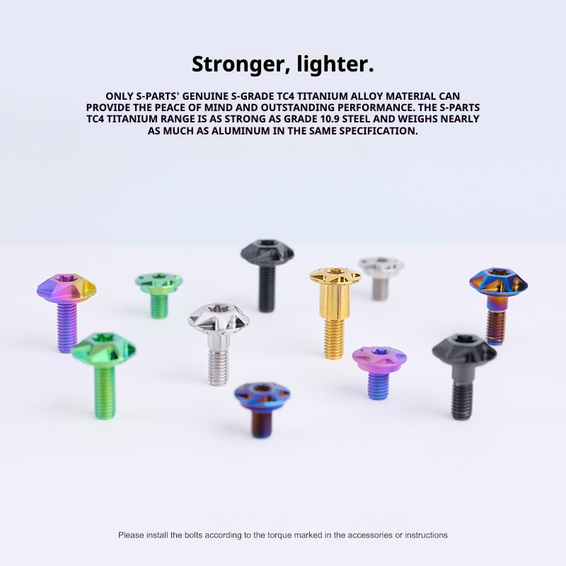 SPARTS A3 Umbrella Head Step Series M8 Titanium Color Titanium Screws Motorcycle Auto