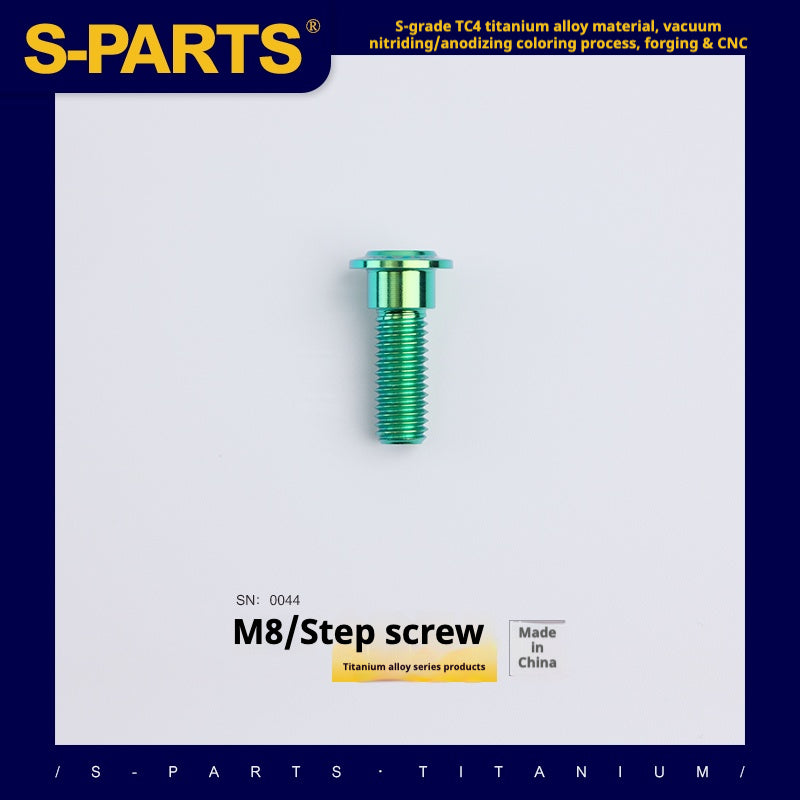 SPARTS A3 Umbrella Head Step Series M8 Viti in titanio verde per motociclette e auto