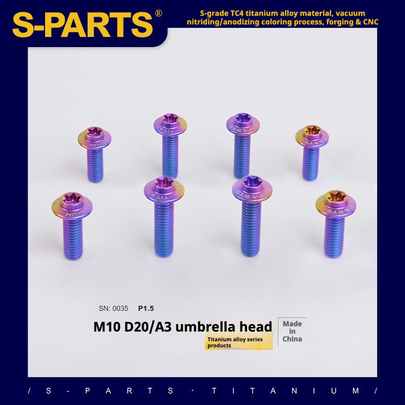 SPARTS A3 umbrella head series M10 L20-35mm D20 P1.5 P1.25 titanium screws motorcycle car
