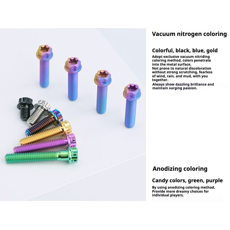 SPARTS Purple A3 Series M10 L12-120mm Titanium Screws Motorcycle Auto