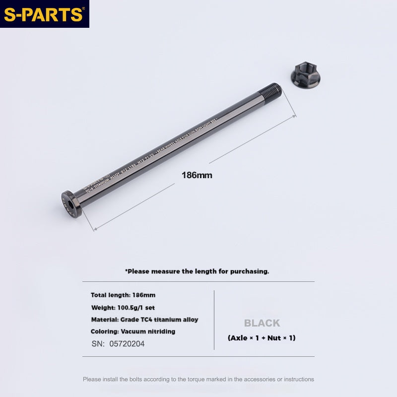 Eje de rueda trasera de aleación de titanio S-PARTS Sur-Ron Light Bee y tuerca correspondiente