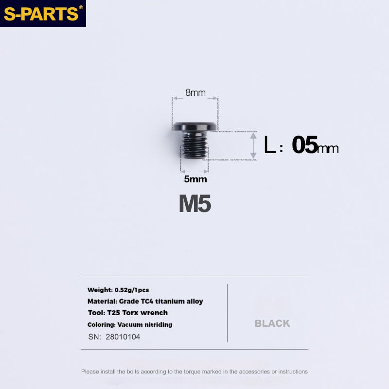 S-PARTS Titanium Alloy Oil Port Screws Shimano Sram TRP Mountain Brake Levers Shimano Road Shift Levers