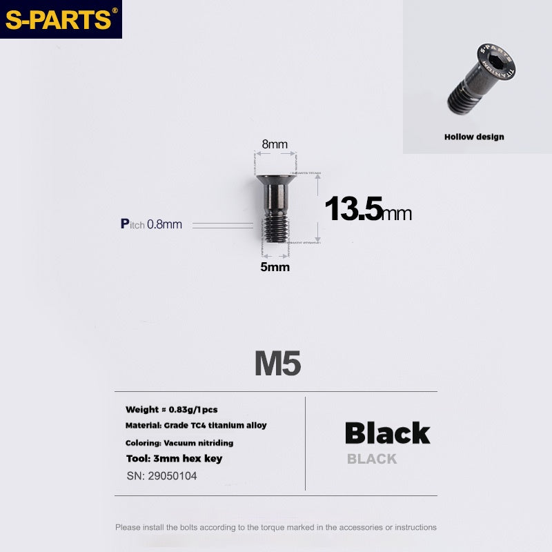 S-parts Stan titanium alloy guide wheel screws SRAM UT DA XT XTR Titanium Rear Derailleur Jockey Wheel Pulley Screw for Shimano Sram