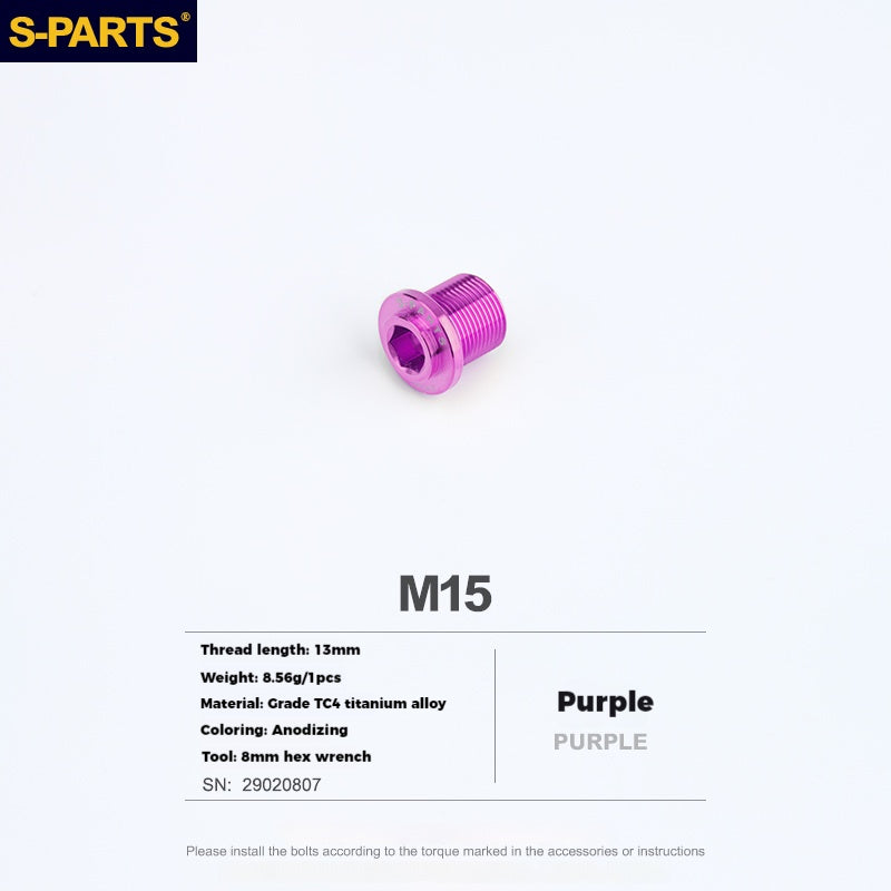 S-PARTS Titanium Splined Crank Screws for SHIMANO Series