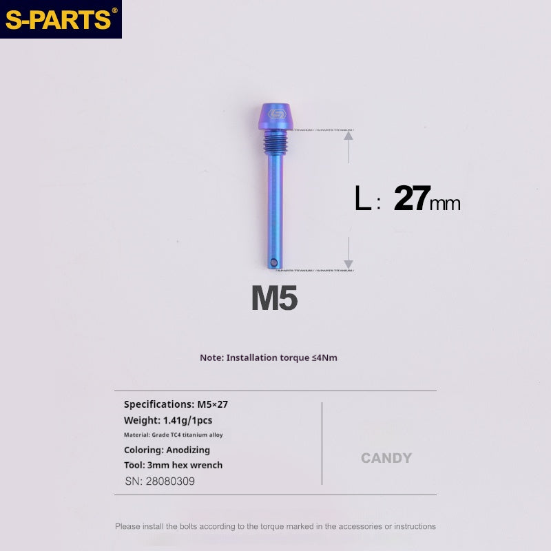 S-PARTS Titanium Brake Pad Pin Retainer for Shimano Sram Magura HOPE Disc Brake