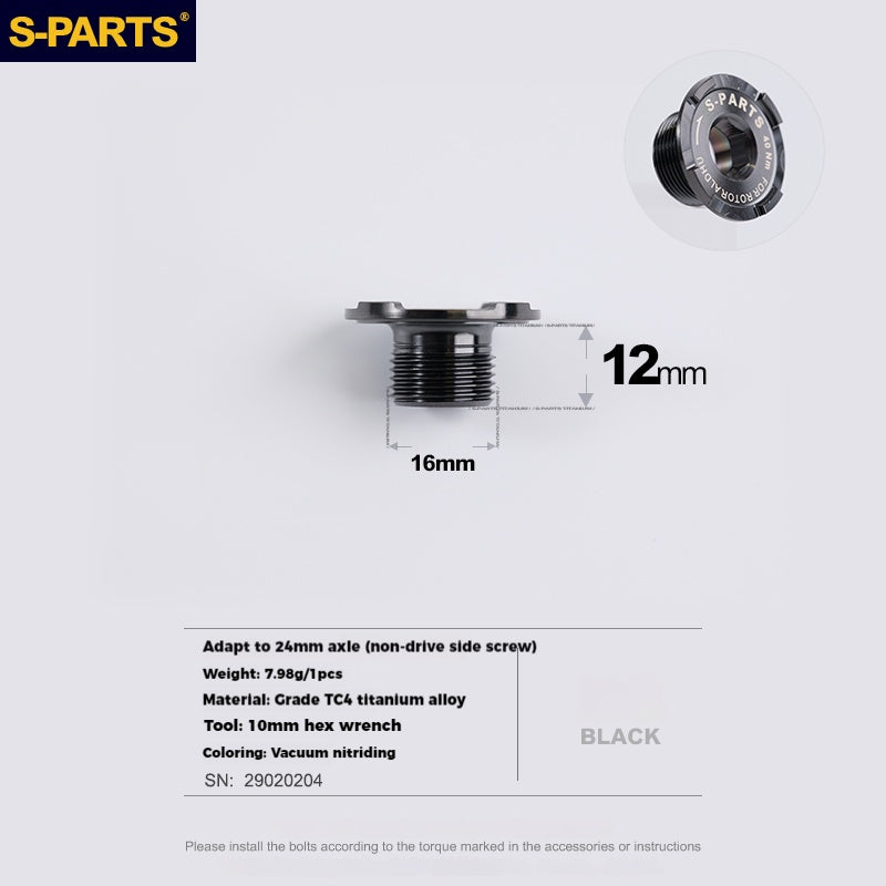 S-PARTS Titanium Alloy Crank Screws for ROTOR Series