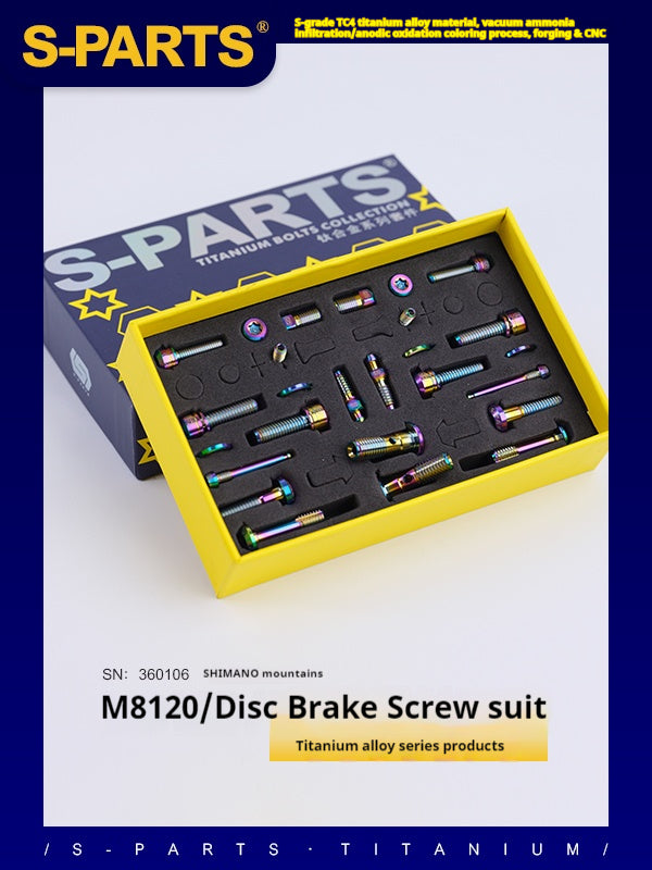 S-PARTS Disc Brake Screw Set for M8120 M9120 Shimano Mountain Series Accessories