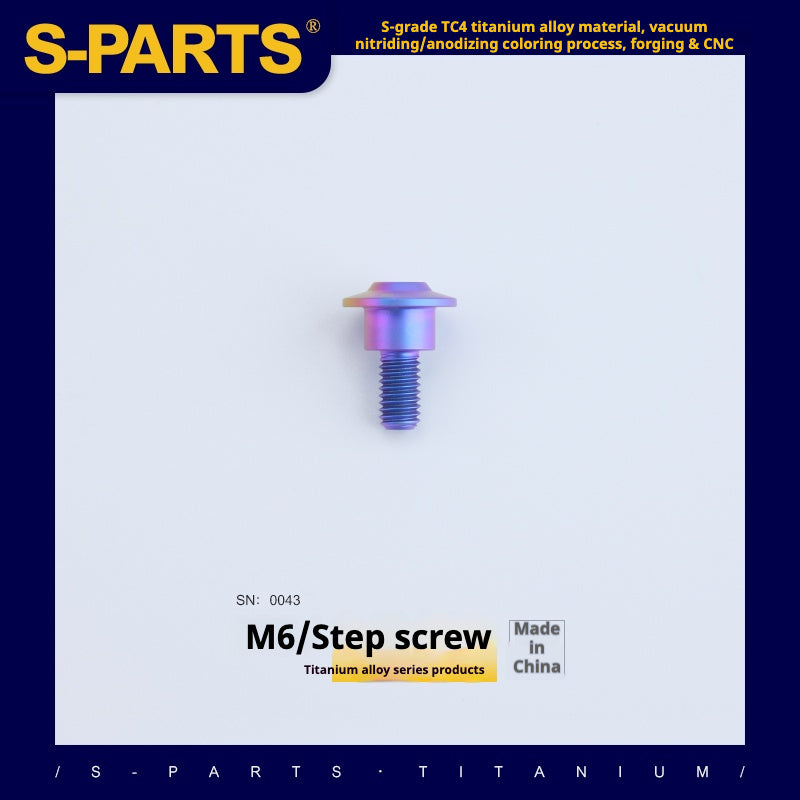 SPARTS A3 Umbrella Head Step Series M6 Candy Color Titanium Screws Motorcycle Auto