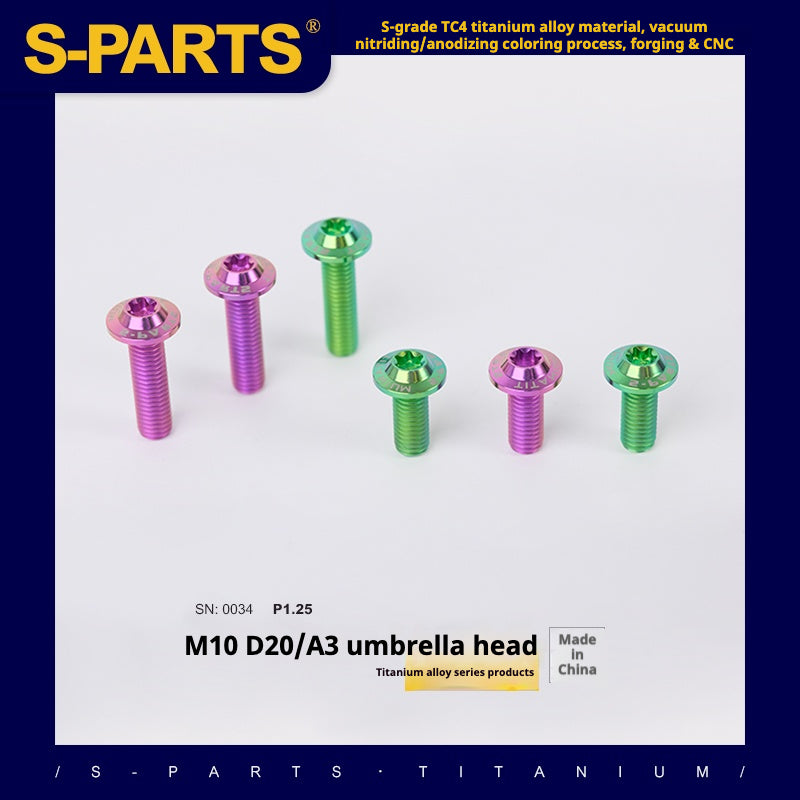 SPARTS A3 umbrella head series M10 L20-35mm D20 P1.5 P1.25 titanium screws motorcycle car
