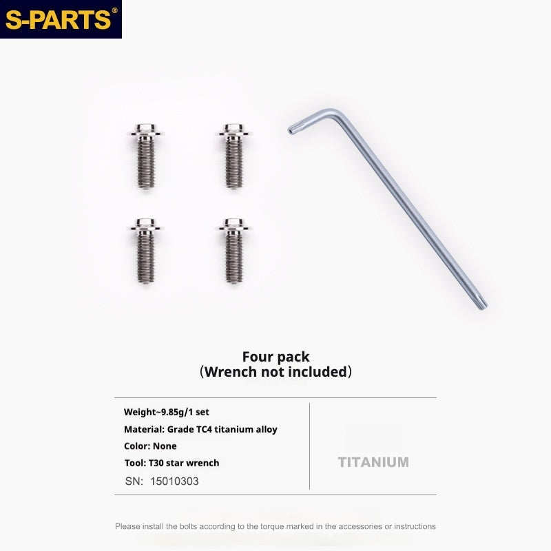 S-PARTS Titanium Umbrella-Head Bolt Set for ARAI RAPIDE-NEO Helmet | M6 Screws with T30 Wrench | 6 Colors Available