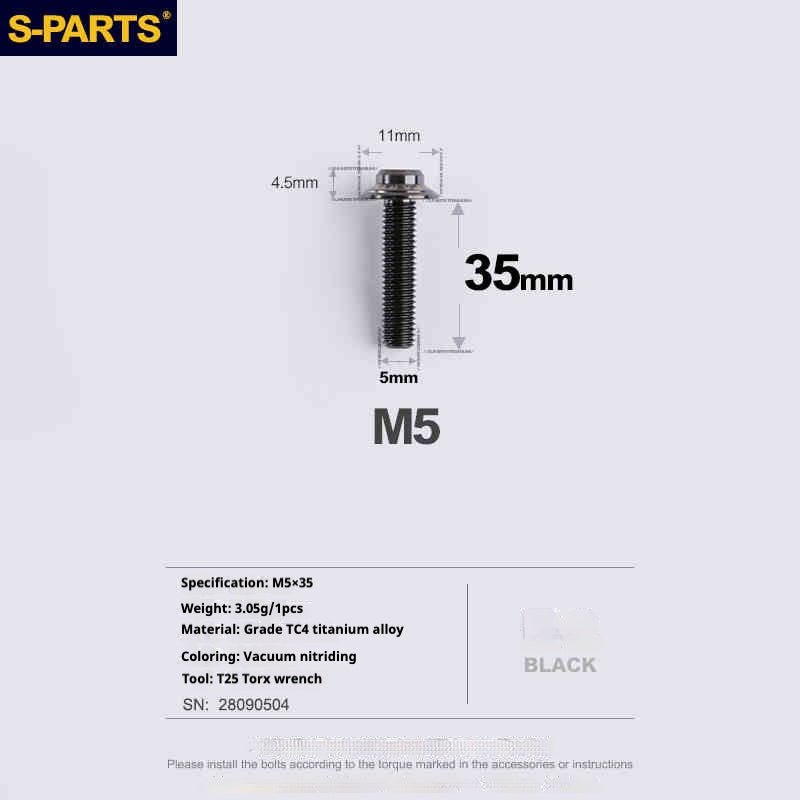 SPARTS R9270 R8150 R7170 Red Force Rival for Shimano Sram Road Disc Brake Adapter Mount Bolt |Titanium Caliper Fixing Screw