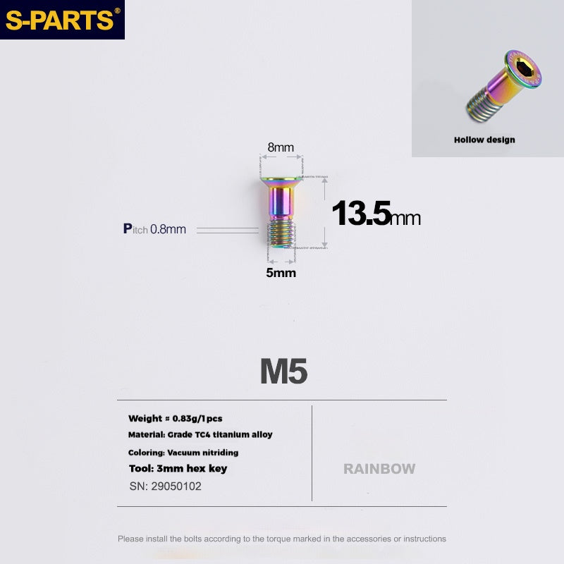 S-parts Stan titanium alloy guide wheel screws SRAM UT DA XT XTR Titanium Rear Derailleur Jockey Wheel Pulley Screw for Shimano Sram