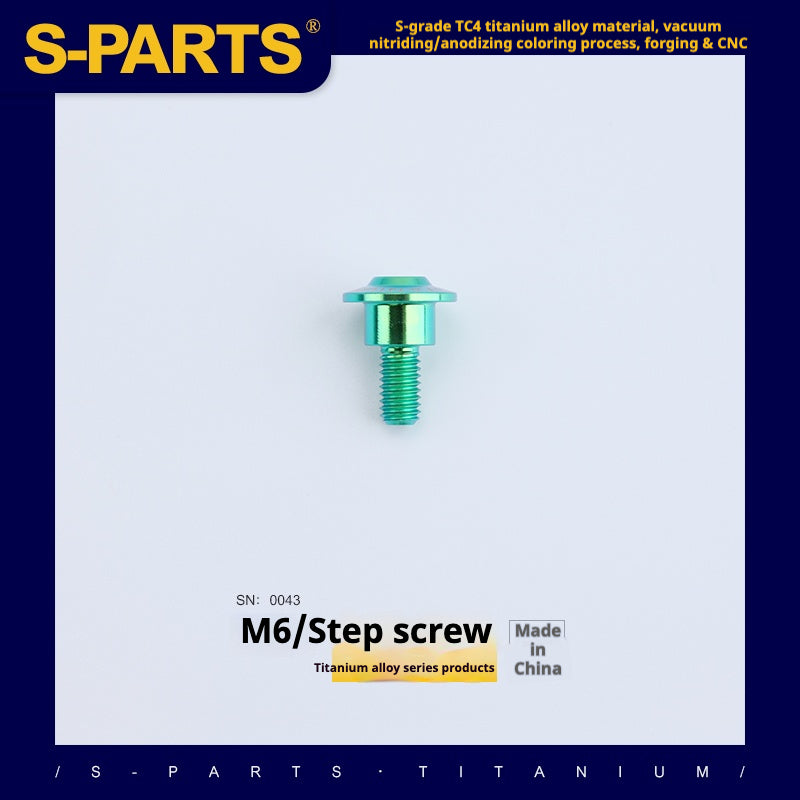 SPARTS A3 Umbrella Head Step Series M6 Green Titanium Screws Motorcycle Auto