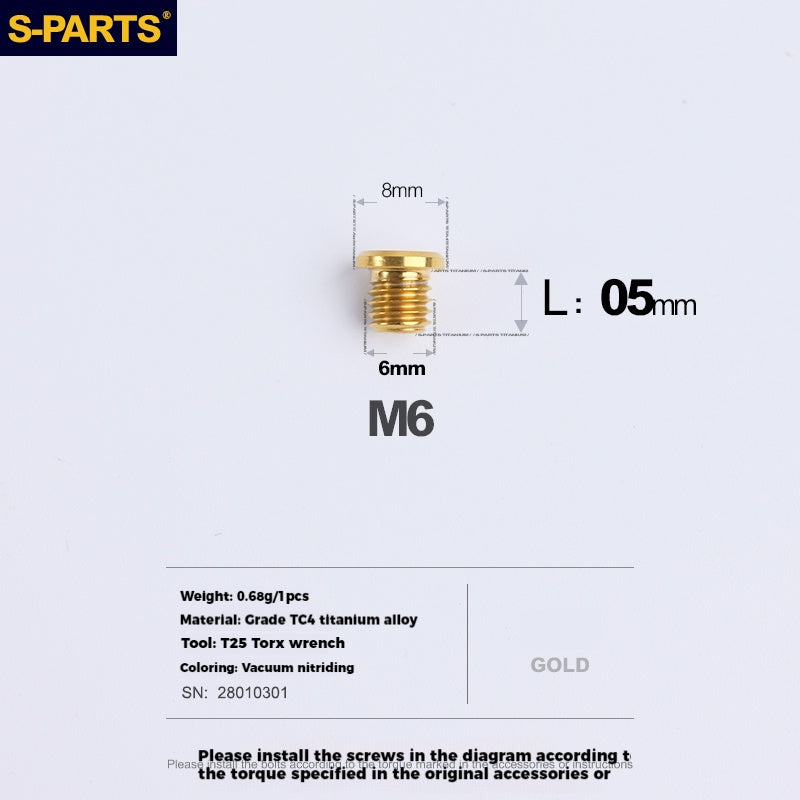 S-PARTS Titanium Alloy Oil Port Screws Shimano Sram TRP Mountain Brake Levers Shimano Road Shift Levers