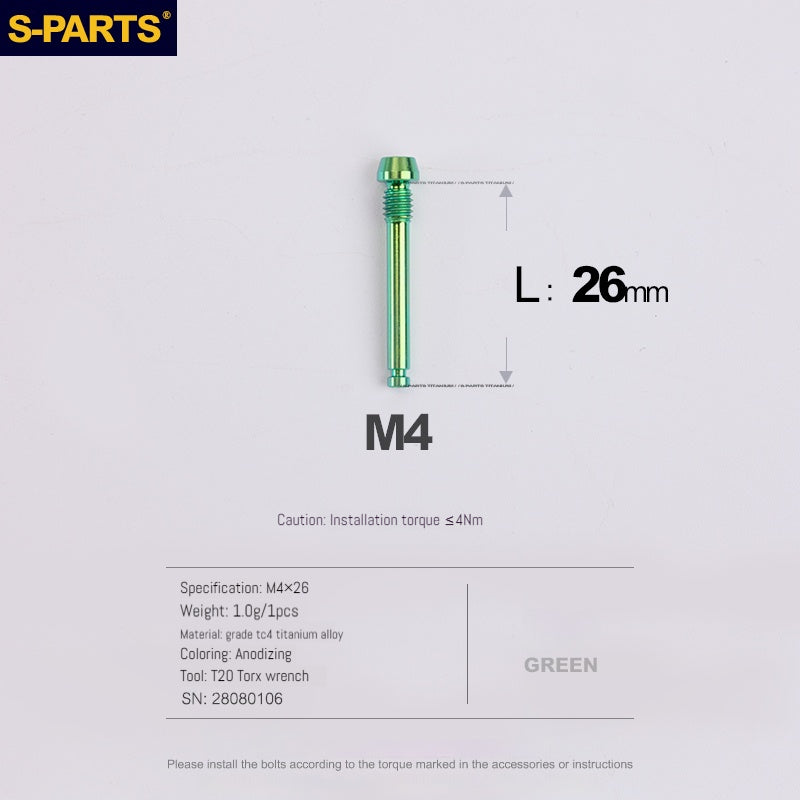 S-PARTS Titanium Brake Pad Pin Retainer for Shimano Sram Magura HOPE Disc Brake