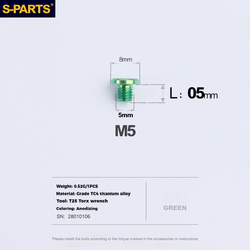 S-PARTS Titanium Alloy Oil Port Screws Shimano Sram TRP Mountain Brake Levers Shimano Road Shift Levers
