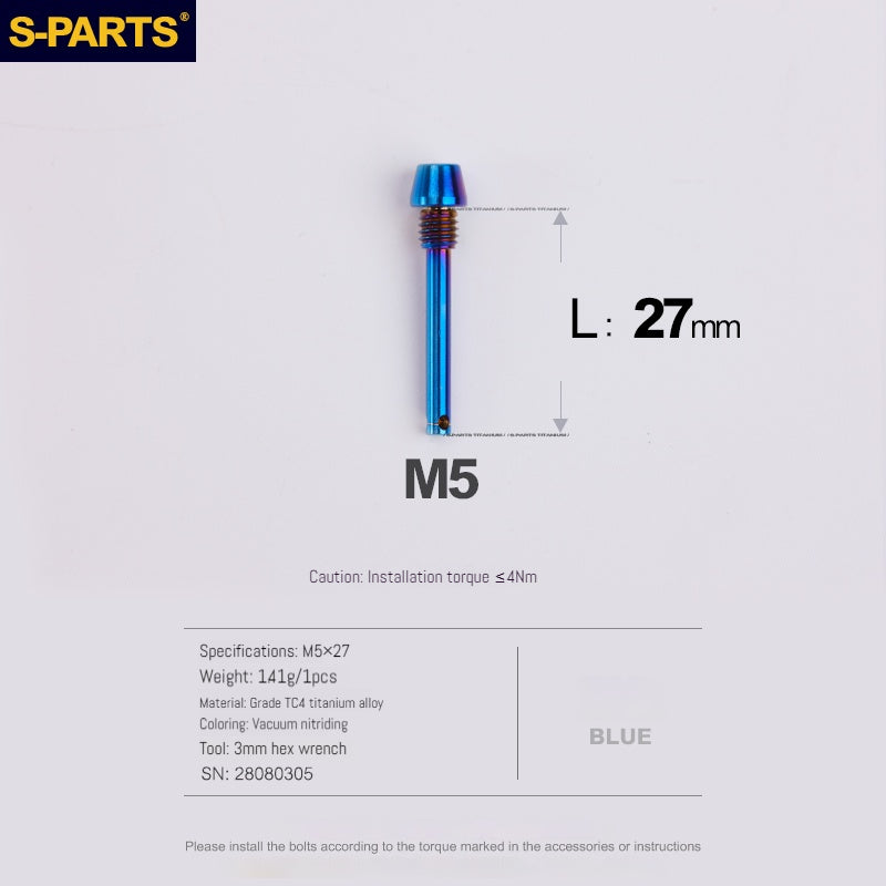 S-PARTS Titanium Brake Pad Pin Retainer for Shimano Sram Magura HOPE Disc Brake