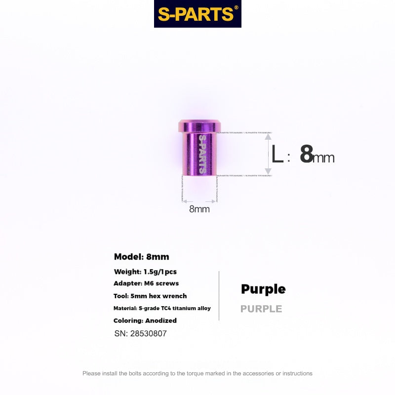 S-PARTS Titanium Alloy C-Clamp Fixing Nut Series