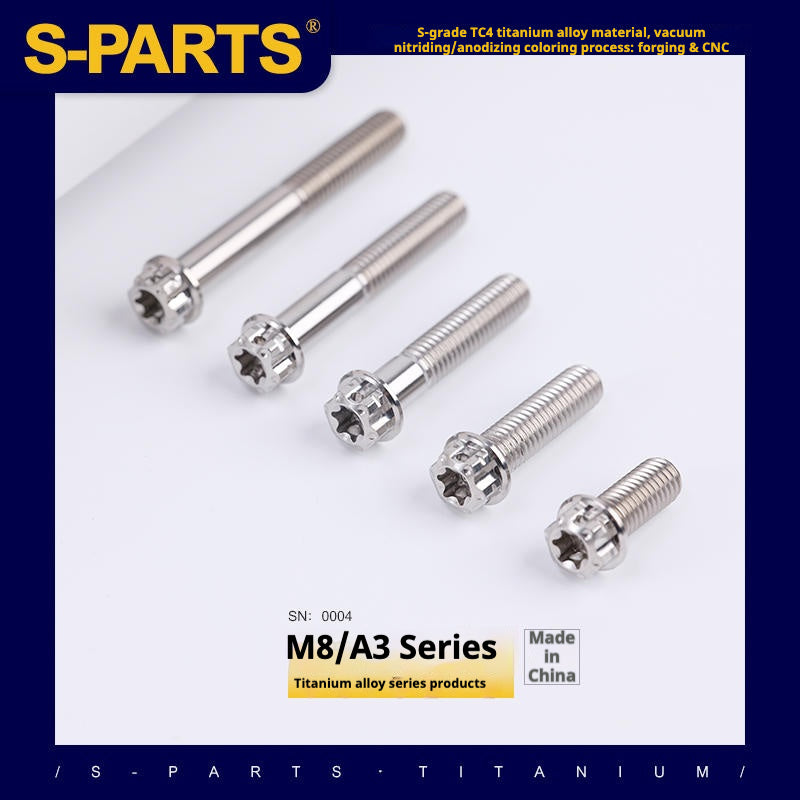 SPARTS A3 Series M8 L10-120mm Titanium Color Titanium Screws Motorcycle Auto
