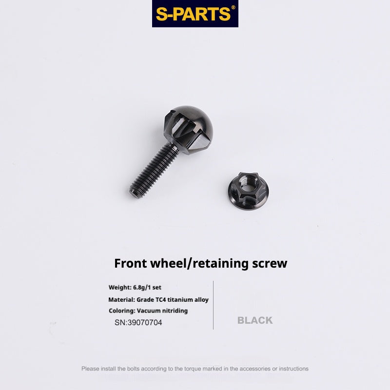 S-PARTS Titanium Alloy Birdy Front and Rear Wheel Positioning Bolt Set