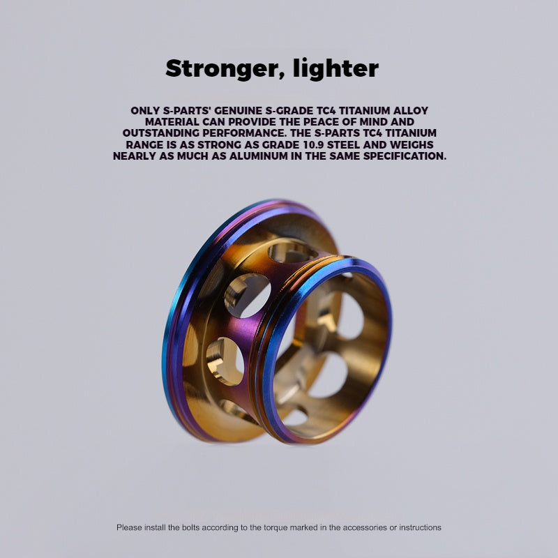S-PARTS Titanium Alloy Crank Bolts and Covers for Shimano Series